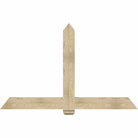 Ekena Millwork Eugene Rough Sawn Timber Gable Bracket, Douglas Fir, 72"W x 45"H x 4"D x 6"F, 15/12 Pitch GBW072X45X0406EUG00RDF